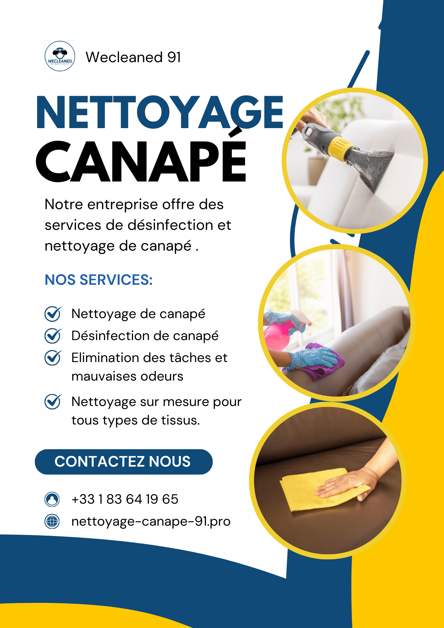 Nettoyage canapé à Les Ulis (91)